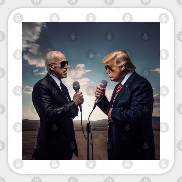 Trump vs Biden - Tshirt Design Sticker by Maverick Media